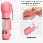 Roze FurryFeeder met poepschepje en zakje