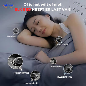 Verwijderen van huisstofmijt en bacteriën met matrasstofzuiger.