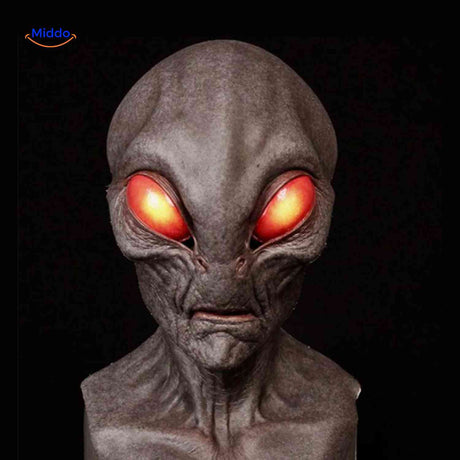 Gerontix Masker alien met rode ogen www.middo.nl