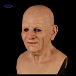 Gerontix Masker latex bald oudeman met glimlach www.middo.nl