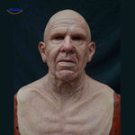 Gerontix Masker latex bald oudeman met plooiend gezicht www.middo.nl