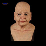 Gerontix Masker latex bald oudevrouw met plooiend gezicht www.middo.nl