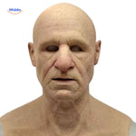 Gerontix Masker latex bescheiden baardloos oudeman www.middo.nl