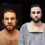 Gerontix Masker latex man met baard www.middo.nl