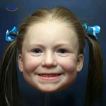 Gerontix Masker latex meisje met vlechtjes www.middo.nl