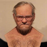 Gerontix Masker latex oudeman met bril en baard www.middo.nl