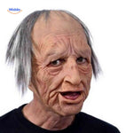 Gerontix Masker latex oudeman met grijs haar www.middo.nl