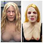 Gerontix Masker latex vrouw met blond haar www.middo.nl