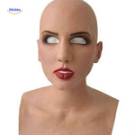 Gerontix Masker latex vrouw met make up en rode lippen www.middo.nl
