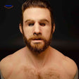 Gerontix Masker realistisch latex met baard www.middo.nl