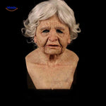 Gerontix Masker realistisch latex oudevrouw met wit haar www.middo.nl