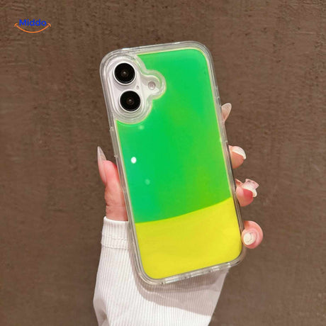 GlowSand Telefoonhoesje met groen en geel verloopkleur effect www.middo.nl
