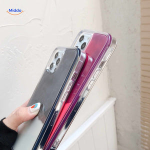 GlowSand Telefoonhoesjes zijkant met kleurige knoppen en transparante rand www.middo.nl