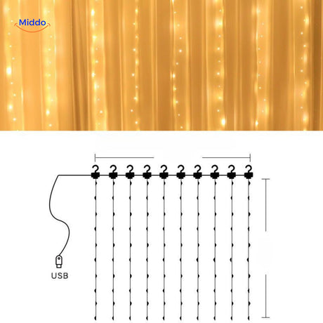 GlowStrand LED deur gordijn met modieuze lichteffecten www.middo.nl