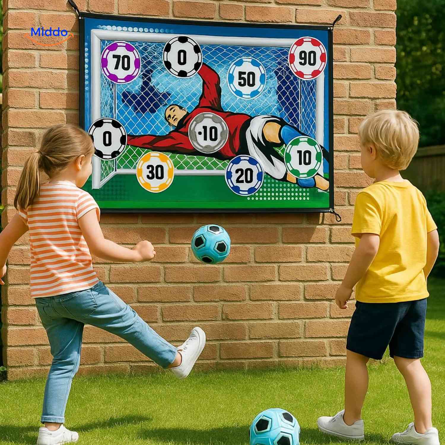 GoalPlay Spel buitenspeelgoed voetbal schietdoek www.middo.nl