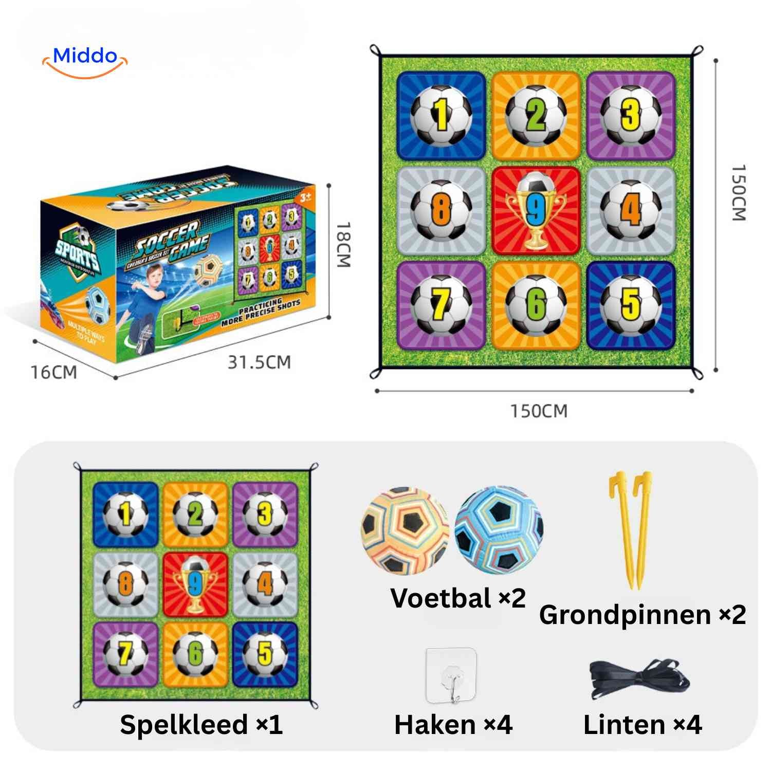 GoalPlay Spel complete voetbalset met schietdoek www.middo.nl