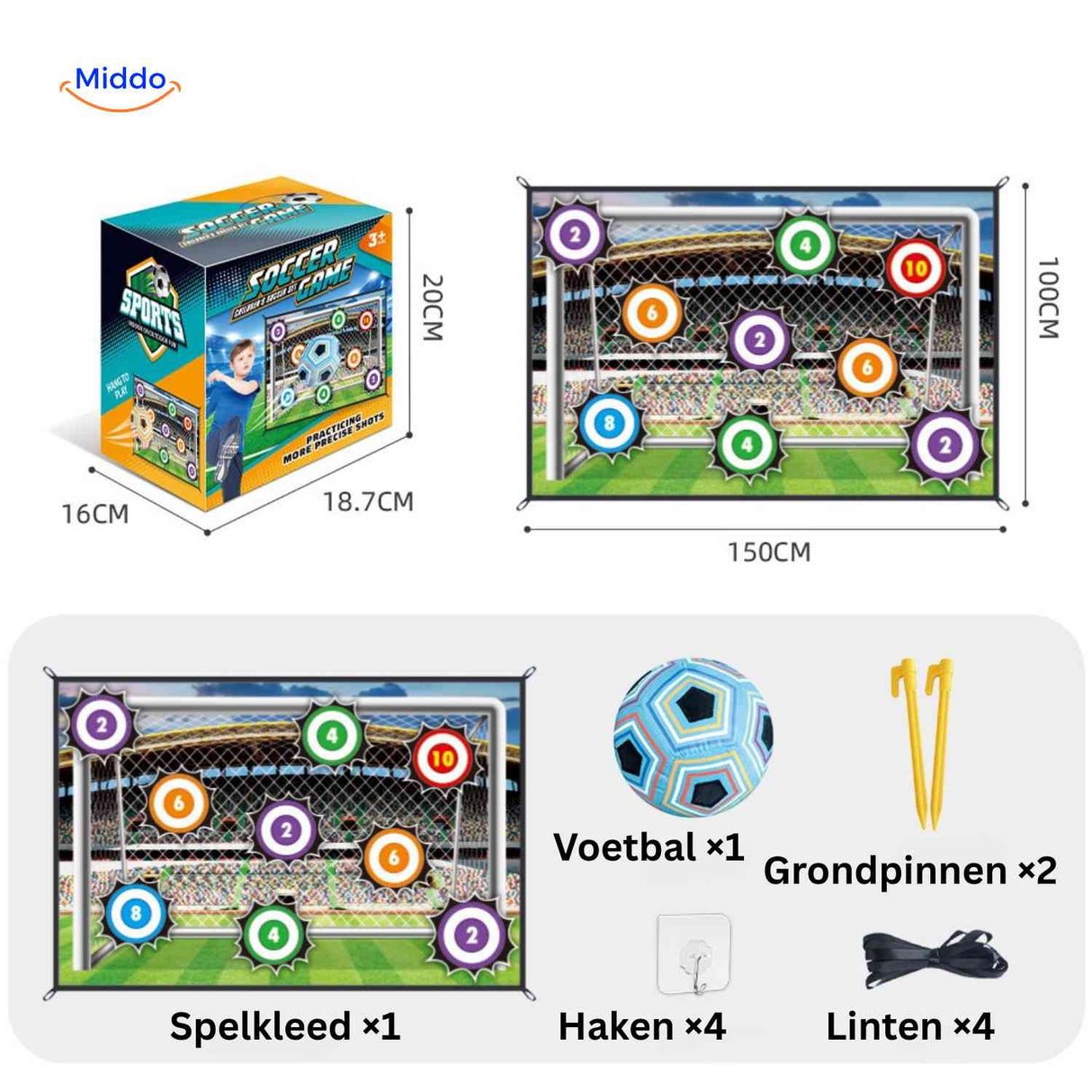 GoalPlay Spel stadion schietdoel met puntenzones www.middo.nl