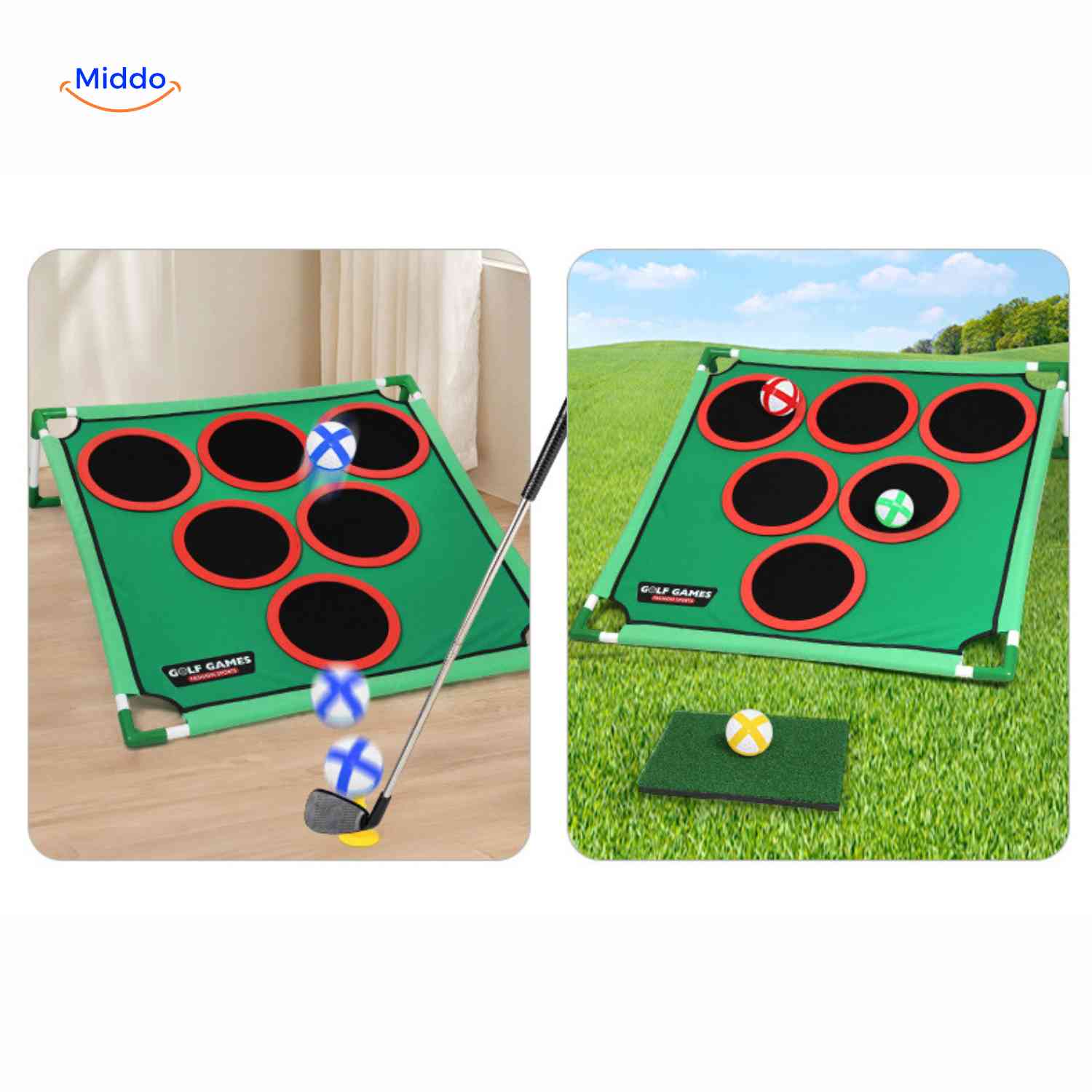 Golforia Speelmat afmetingen golfdoelbord www.middo.nl