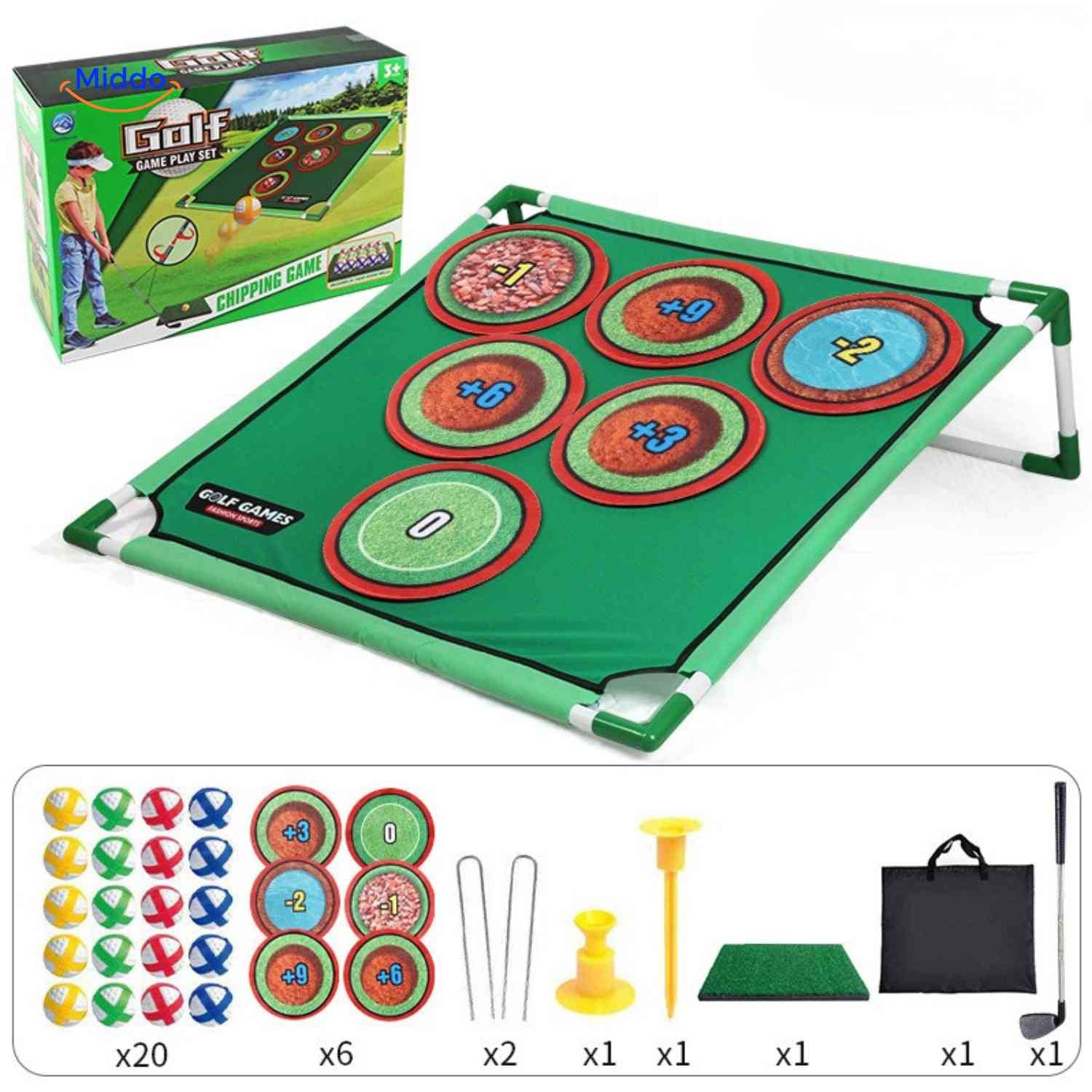 Golforia Speelmat chipping game puntenringen set www.middo.nl