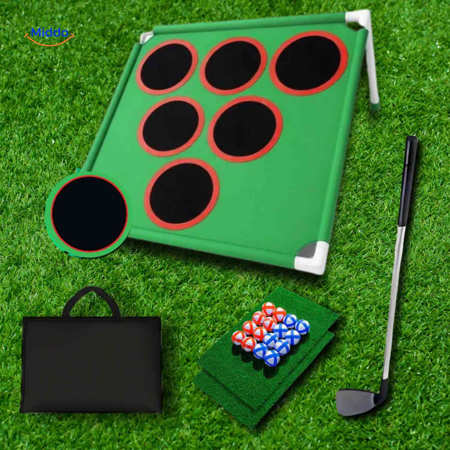 Golforia Speelmat golf doelbord grasveld set www.middo.nl