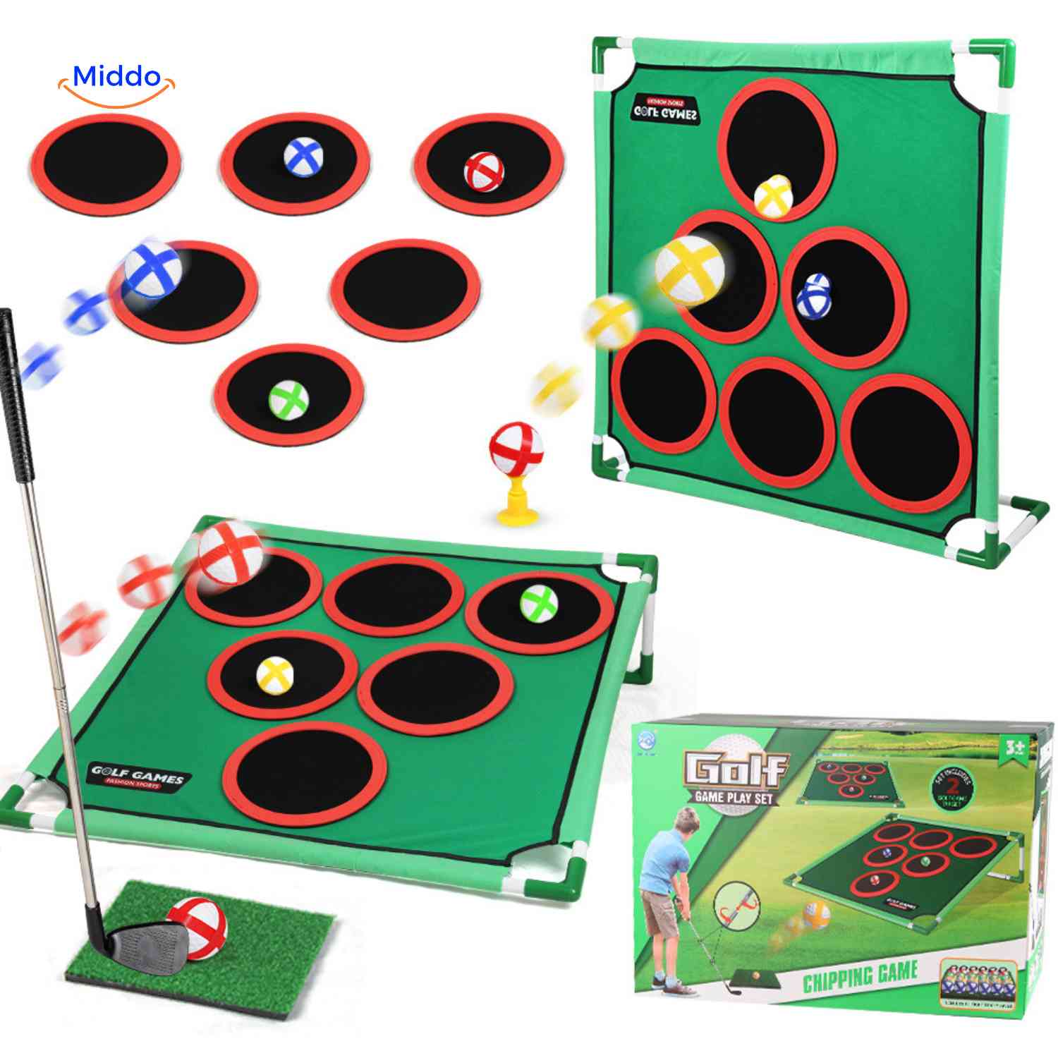 Golforia Speelmat golfset multi target chipping game www.middo.nl