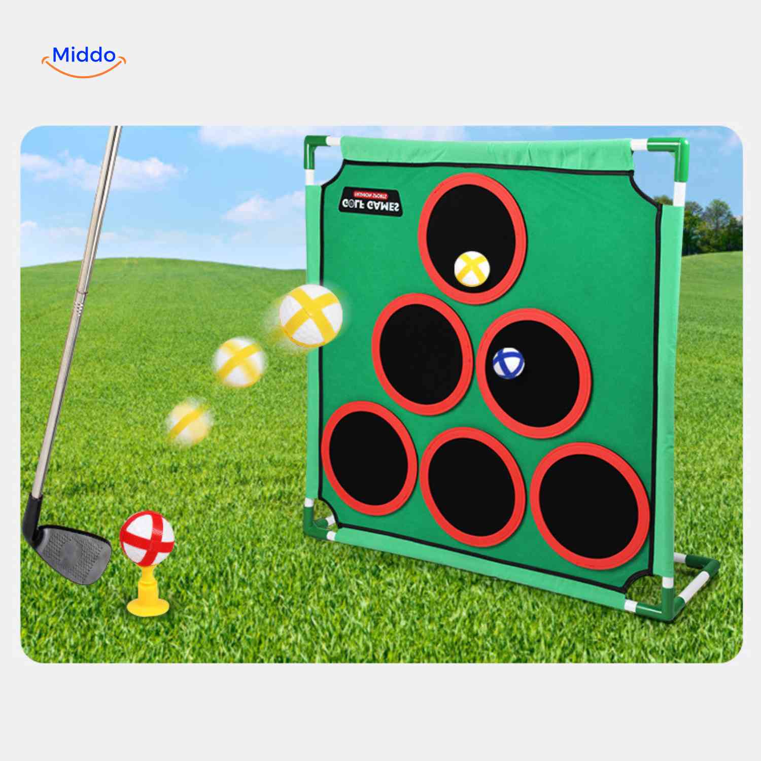 Golforia Speelmat losse doelcirkels golfspel www.middo.nl