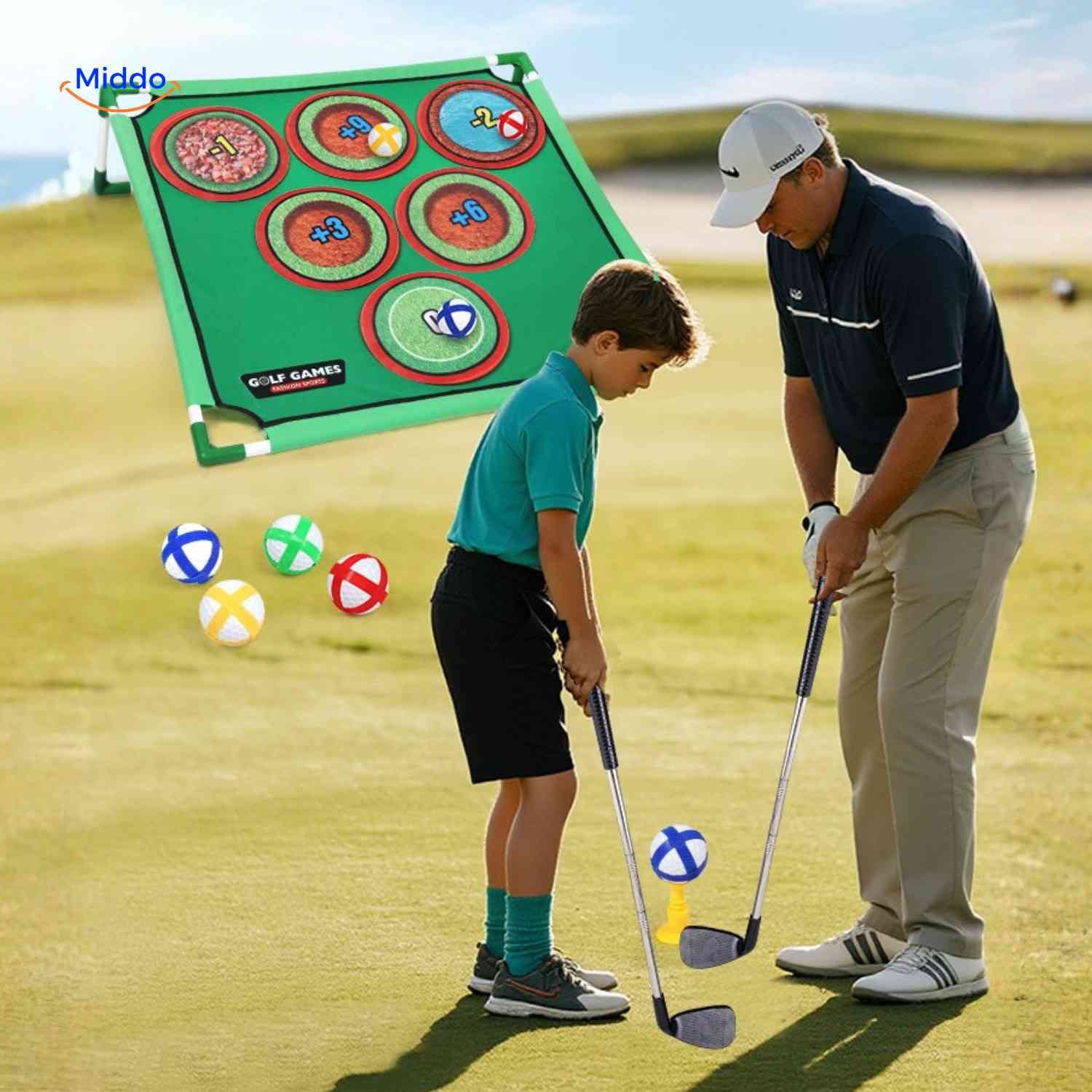 Golforia Speelmat oefenset golftraining voor kinderen www.middo.nl