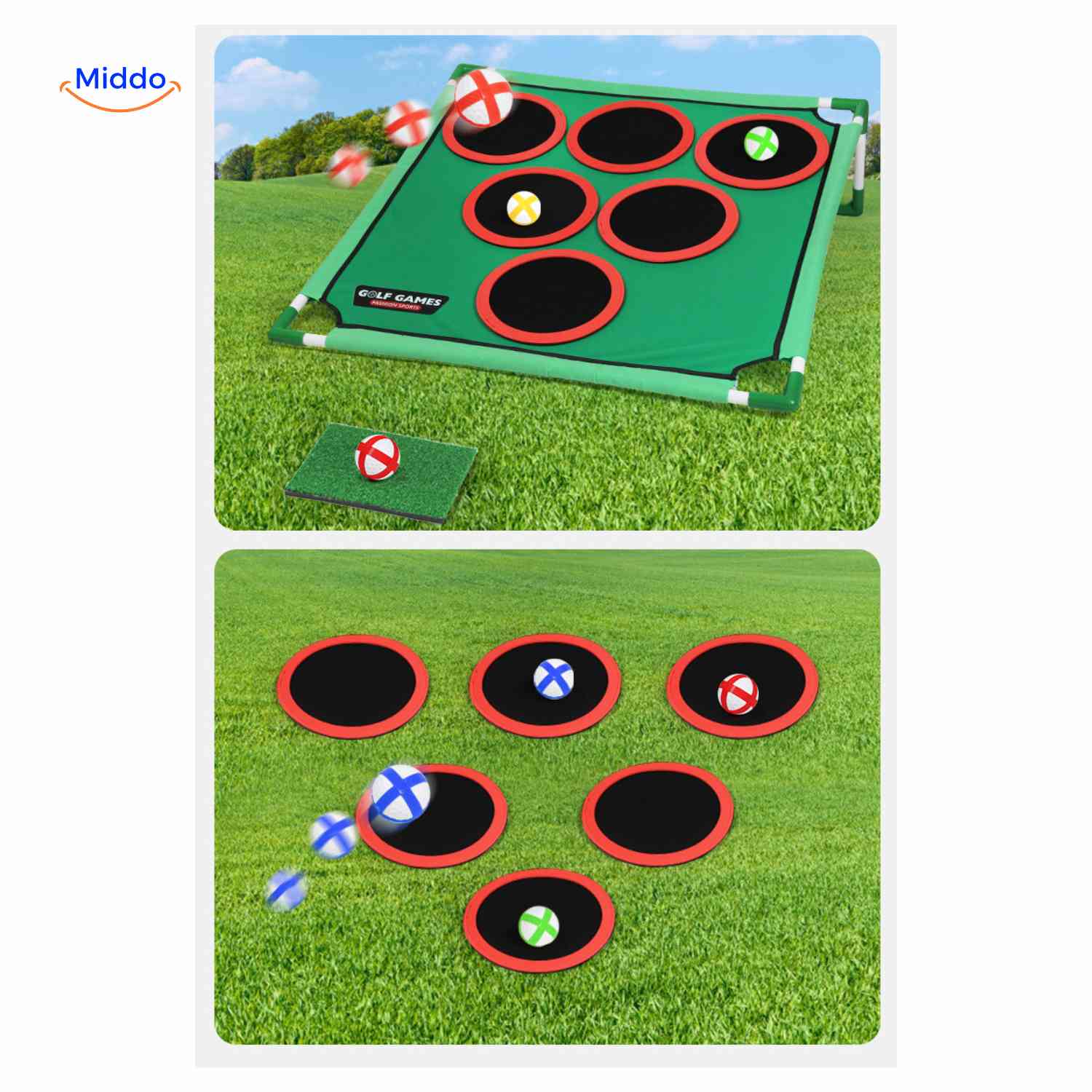 Golforia Speelmat velcro doelschieten golf www.middo.nl