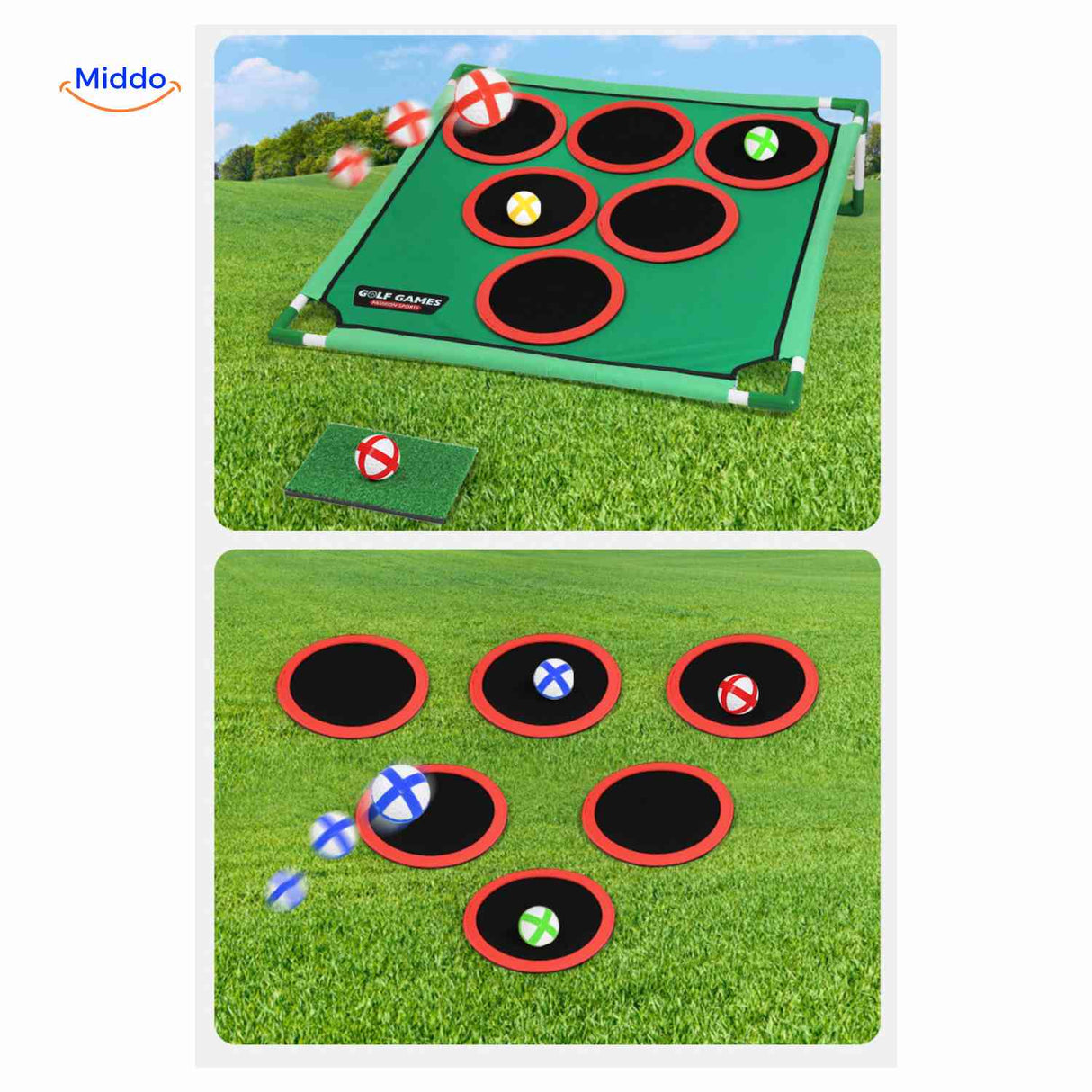 Golforia Speelmat velcro doelschieten golf www.middo.nl