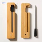 GrillGuard Thermo draadloze slimme vleesthermometer bamboe omhulsel www.middo.nl