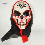 Grimora Set bloedend schedelmasker met rode rand www.middo.nl
