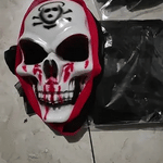 Grimora Set schedelmasker met handschoenen en cape www.middo.nl