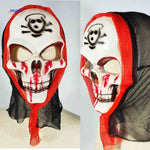 Grimora Set schedelmasker met kap van zij aanzicht www.middo.nl