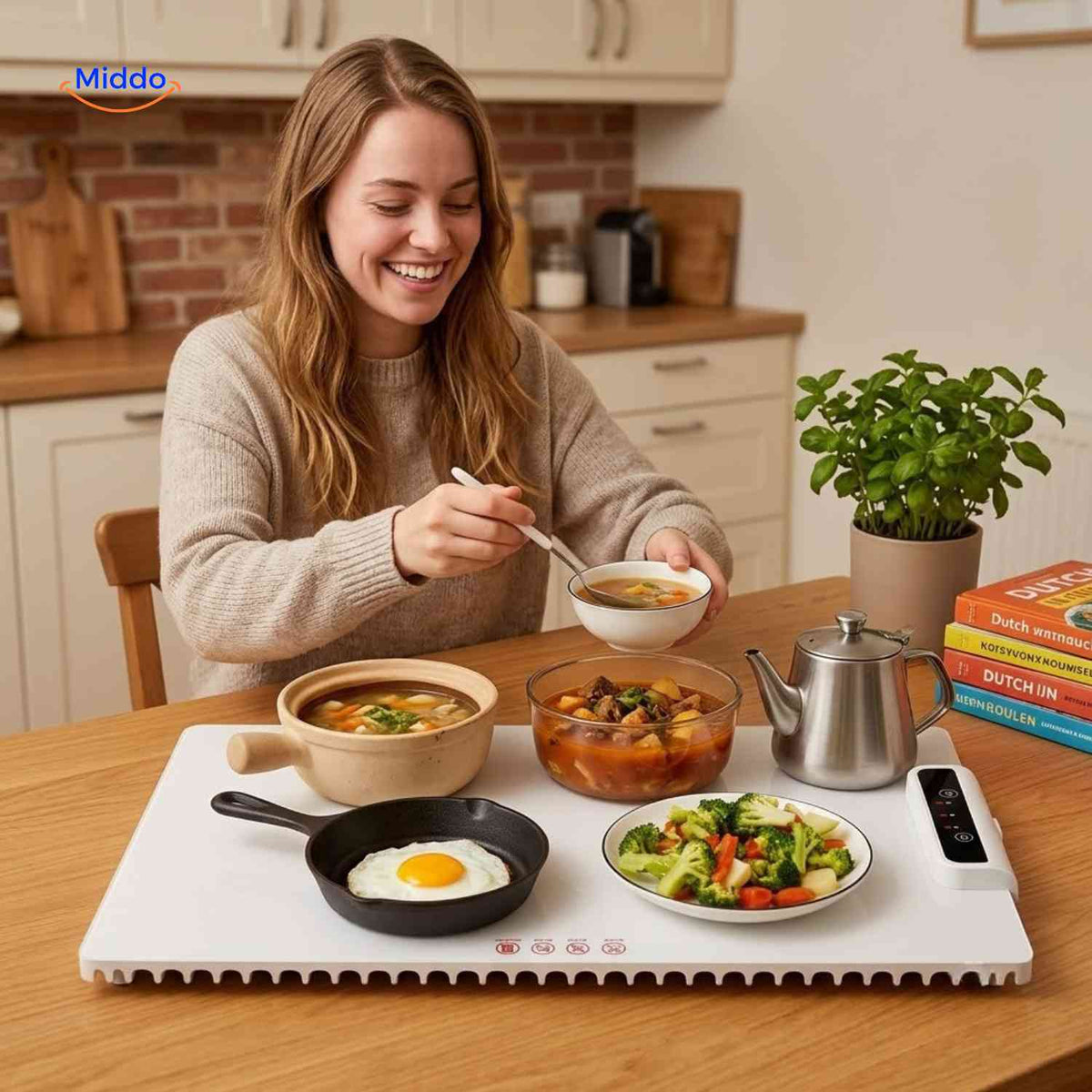 HeatFold Voedselwarmer grote warmhoudmat voor meerdere gerechten www.middo.nl