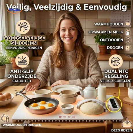 HeatFold Voedselwarmer veelzijdige warmhoudmat voor keuken www.middo.nl