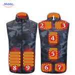 HeatGuard verwarmde bodywarmer camouflage middo.nl
