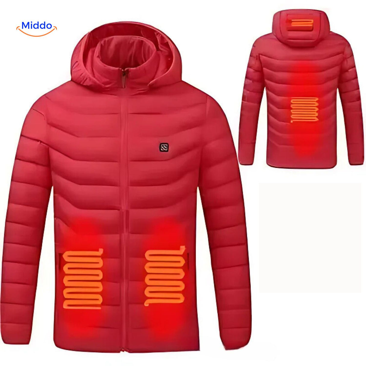 HeatWave Hoodie winter jas slim fit middo
