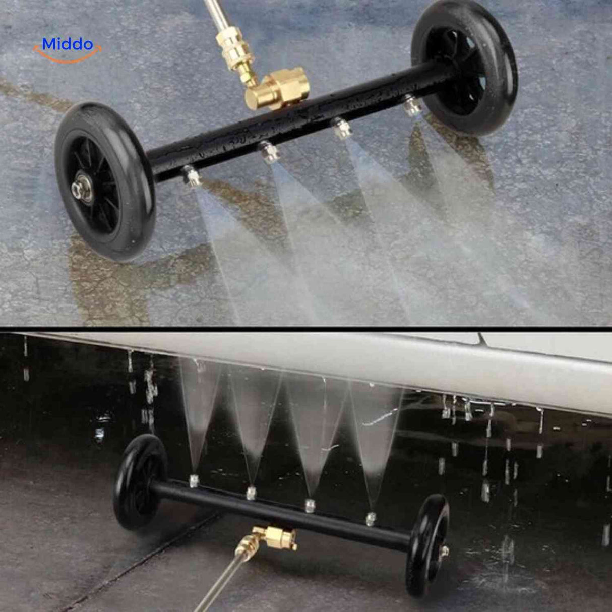 HydroClean auto onderstel waterstraal bij auto reiniging www.middo.nl
