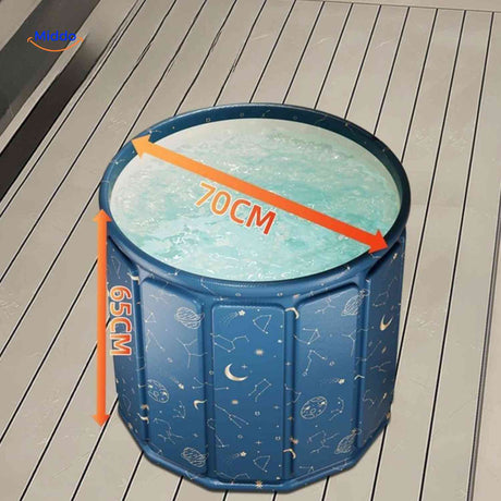 HydroFold Badkuip afmetingen diameter 70cm hoogte 65cm www.middo.nl