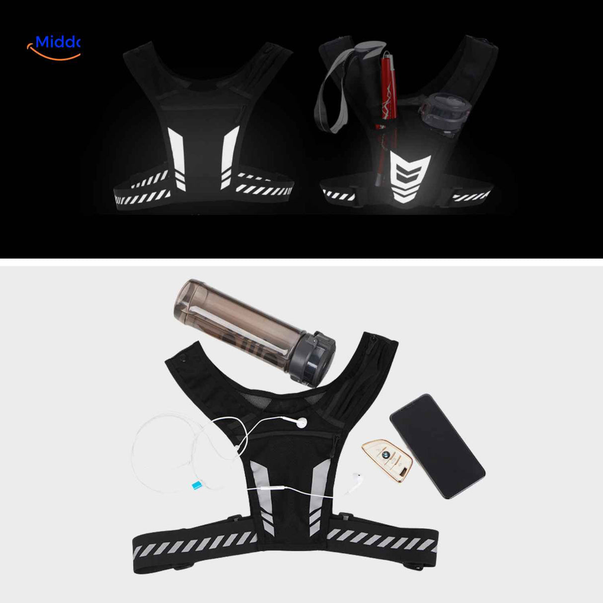 HydroRun Sporttas reflecterend vest met accessoires en gadgets www.middo.nl