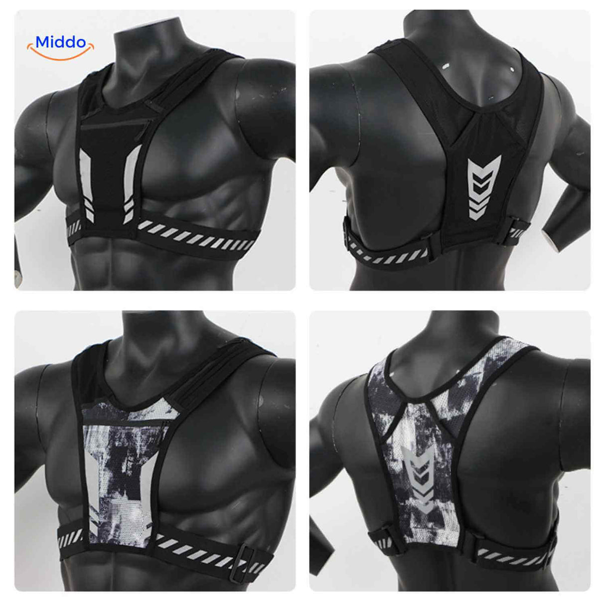 HydroRun Sporttas reflecterend vest met diverse stijlen en achterzijden www.middo.nl