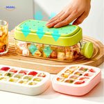 IceNova Flesbeker ijsklontvorm met fruit drukdeksel opslagoptie www.middo.nl