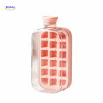 IceNova Flesbeker roze grootformaat koelfles met blokvorm www.middo.nl