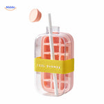 IceNova Flesbeker roze met rietje en zomerband fris ontwerp www.middo.nl