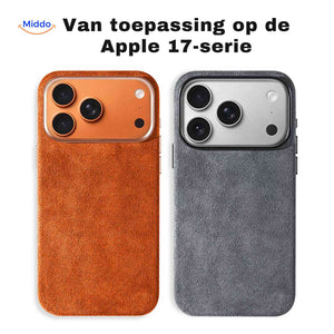 Iphone 17 serie compatibele hoesjes in oranje en grijze kleuren www.middo.nl