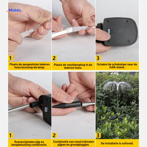 JellyGlow Solar fontijn installatie stappen handleiding www.middo.nl