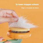Verwijderen van haren met de KatKam™ borstel, eenvoudig in twee stappen