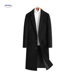 Kingsley Overjas zwarte lange herenmantelwww.middo.nl