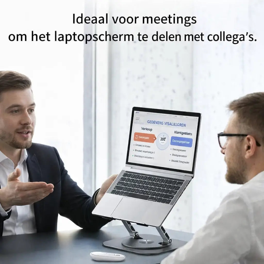360° Pro Laptop Standaard – Minder Nekpijn & Altijd De Perfecte Kijkhoek