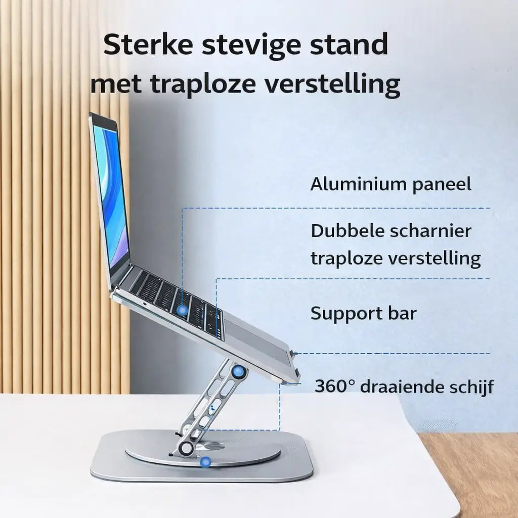 Support rotatif à 360° en aluminium pour ordinateur portable ou tablette - RÉDUCTION DU VENDREDI NOIR ! 